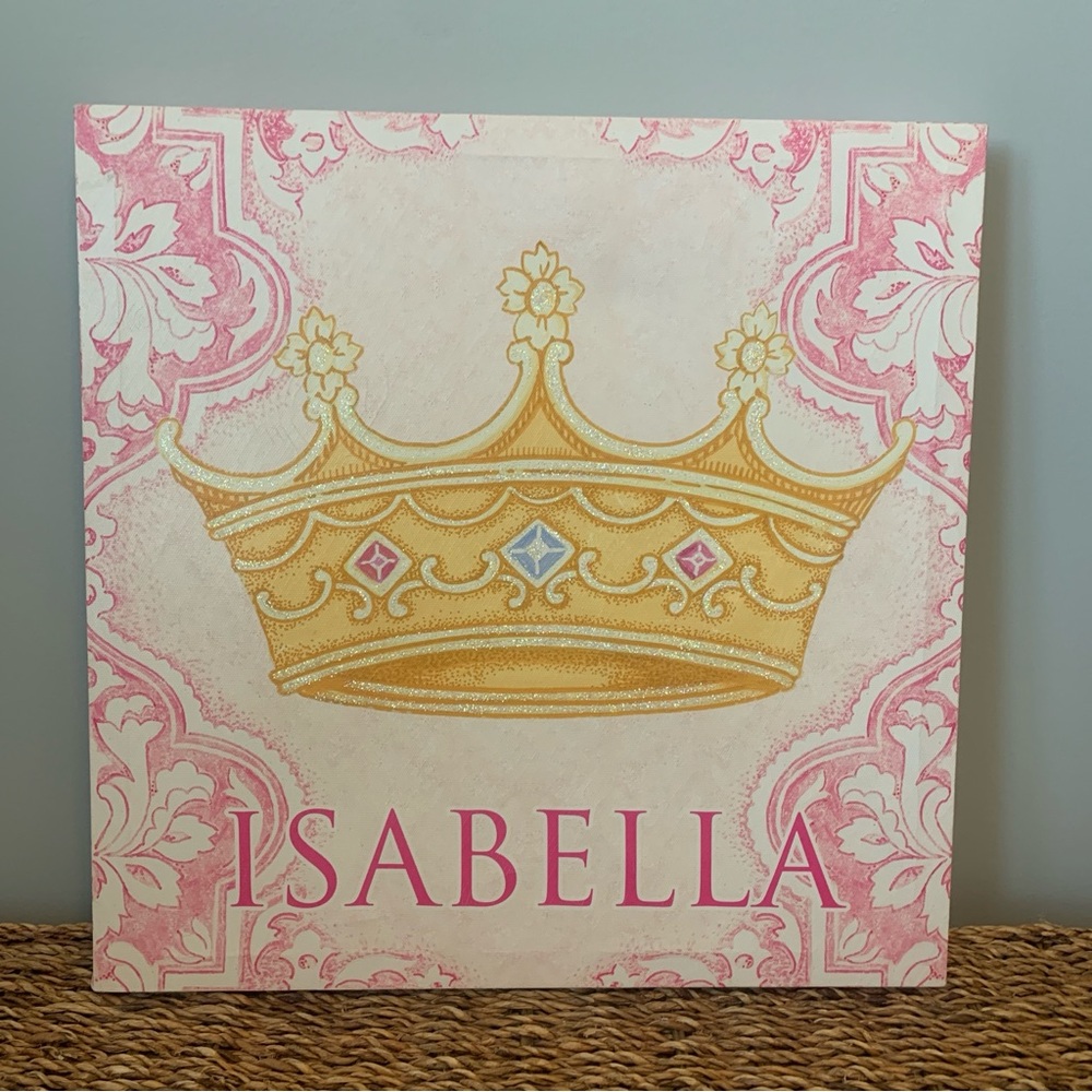 ISABELLA 16x16” framed canvas wall hanging